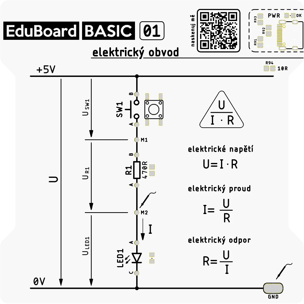 EduBoard BASIC 01 – elektrický obvod